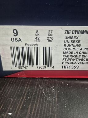 Reebok Zig Dynamics Box Label - White/Black/Red